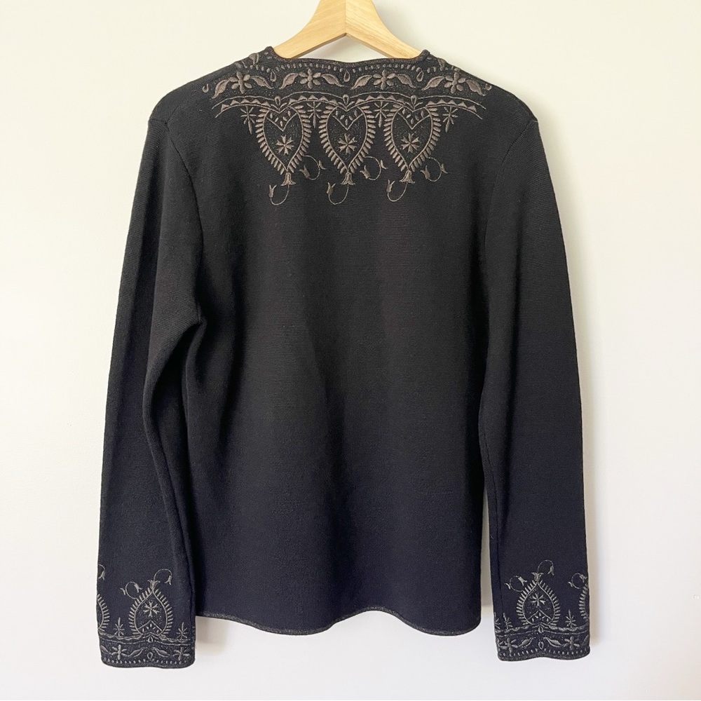 Doncaster Collection Sweater Size Medium Black Br… - image 8